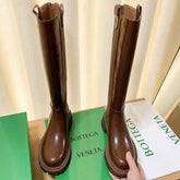 Black Autumn Winter Warm Fashion Shoes Genuine Leather-BS01056-Veeddydropshipping